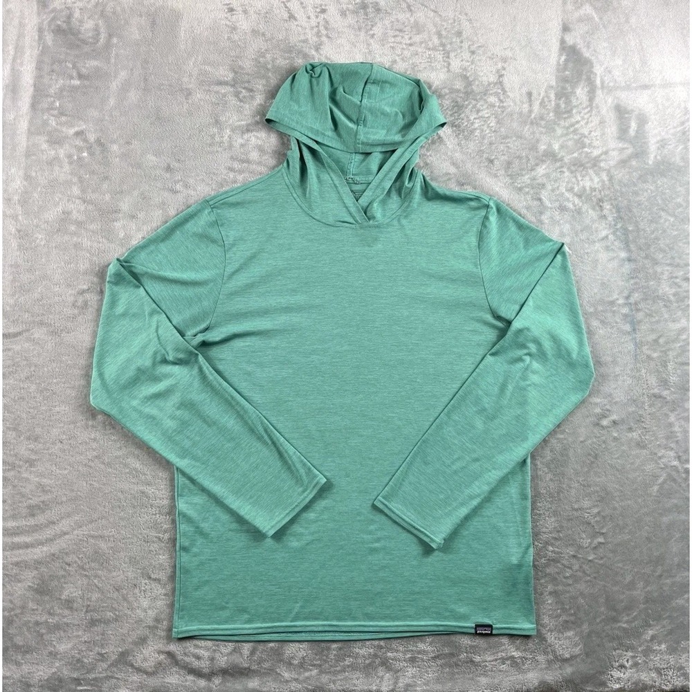 Patagonia Hoodie Mens Medium Green Capilene Cool Daily Sun Shirt UPF 50+ READ
